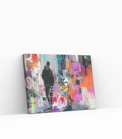 Graffiti Vibes Bold Graffiti-Inspired Street Art in Pop Art Style-canvas