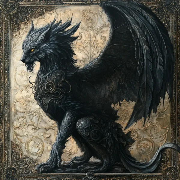 This Mythical Beast artwork from Shadowed Realms captures a legendary creature in dark