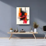 Chromatic Flux: Vivid Geometric Abstract Canvas Art wall art